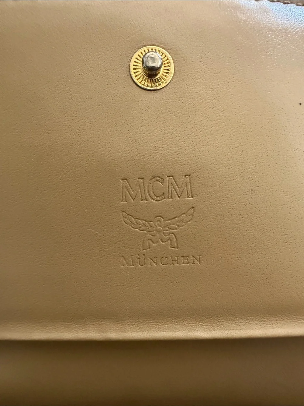 MCM Navy Blue Saffiano Leather Continental TriFold Wallet w/ COA